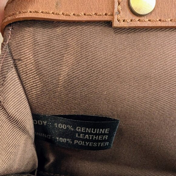 Crossbody Wallet Wristlet Purse Vegan Leather Brown - Picture 8 of 9